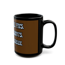Load image into Gallery viewer, Surfing Humor Mug - "Surf Single Fins, Dodge Coconuts, Wear Sunscreen" - Fun Coffee Cup for Beach Lovers