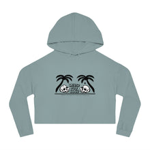 Load image into Gallery viewer, Twin Skull Women’s Cropped Hooded Sweatshirt