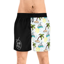 Load image into Gallery viewer, Half Sailboat Classic Trunk - 60s style swim trunks