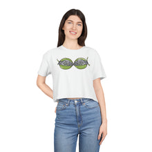 Load image into Gallery viewer, Skelly Cover Hands Women's Crop Tee
