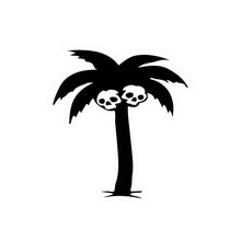 Load image into Gallery viewer, Skull Palm Tree Vinyl Decals - Edgy Stickers for Creative Decor