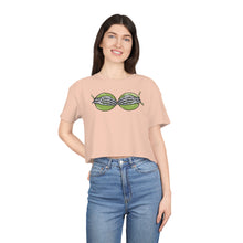 Load image into Gallery viewer, Skelly Cover Hands Women's Crop Tee