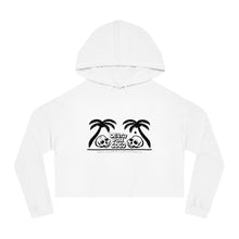 Load image into Gallery viewer, Twin Skull Women’s Cropped Hooded Sweatshirt