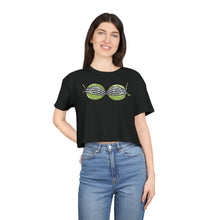 Load image into Gallery viewer, Skelly Cover Hands Women's Crop Tee