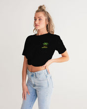 Load image into Gallery viewer, GS. Two Types Black Women's Twist-Front Cropped Tee