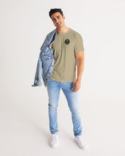 Load image into Gallery viewer, Anything Tee Tan half skull half nut