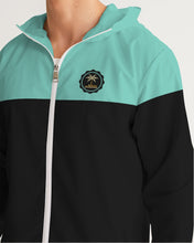 Load image into Gallery viewer, Windbreaker Half Turq Half black