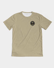 Load image into Gallery viewer, Anything Tee Tan half skull half nut