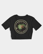 Load image into Gallery viewer, GS. Two Types Black Women's Twist-Front Cropped Tee