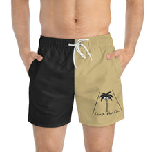 Load image into Gallery viewer, Half Sandy Black Classic Trunk - 60s style swim trunks