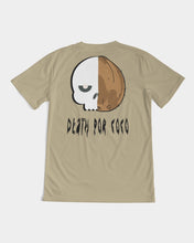 Load image into Gallery viewer, Anything Tee Tan half skull half nut