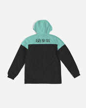 Load image into Gallery viewer, Windbreaker Half Turq Half black