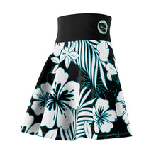 Load image into Gallery viewer, Women's Skater Skirt Black Floral