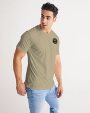 Load image into Gallery viewer, Anything Tee Tan half skull half nut