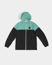 Load image into Gallery viewer, Windbreaker Half Turq Half black
