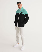 Load image into Gallery viewer, Windbreaker Half Turq Half black