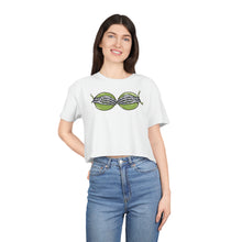 Load image into Gallery viewer, Skelly Cover Hands Women&#39;s Crop Tee
