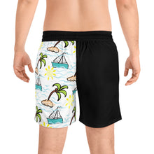 Load image into Gallery viewer, Half Sailboat Print Swim Trunks
