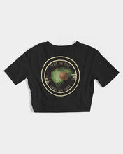Load image into Gallery viewer, GS. Two Types Black Women&#39;s Twist-Front Cropped Tee
