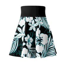 Load image into Gallery viewer, Women&#39;s Skater Skirt Black Floral
