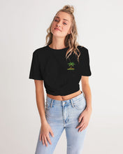 Load image into Gallery viewer, GS. Two Types Black Women&#39;s Twist-Front Cropped Tee
